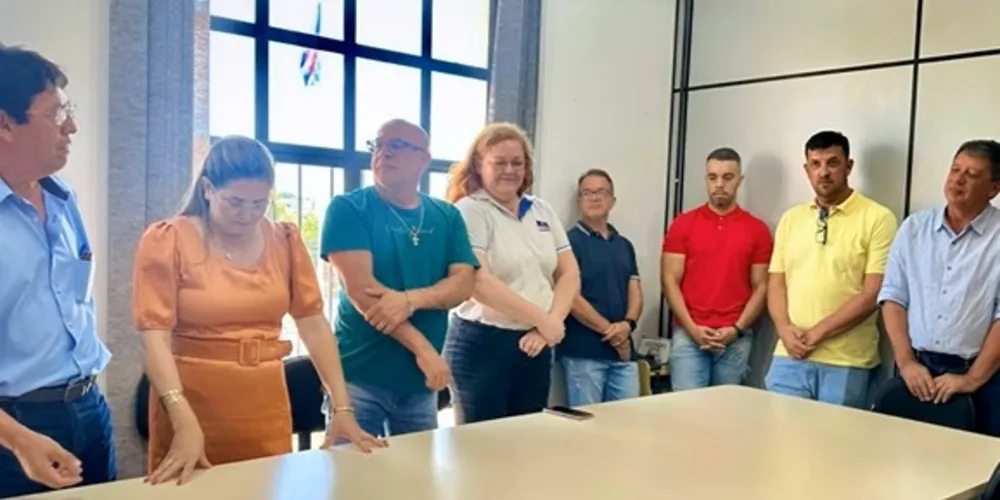 O prefeito esteve em reunião com todos os colaboradores da Prefeitura