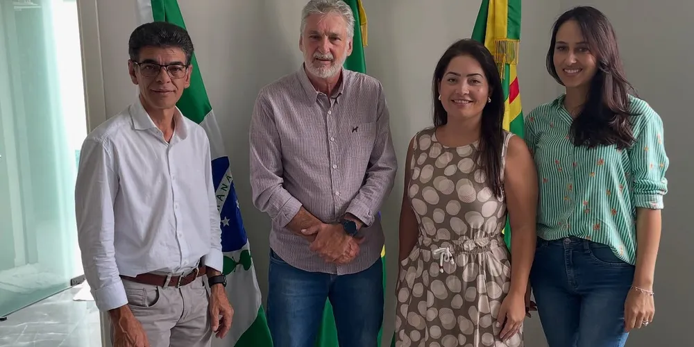 O prefeito Bertoldo Rover e a diretora-geral Emanuelle Matos estiveram reunidos nesta sexta-feira (07)