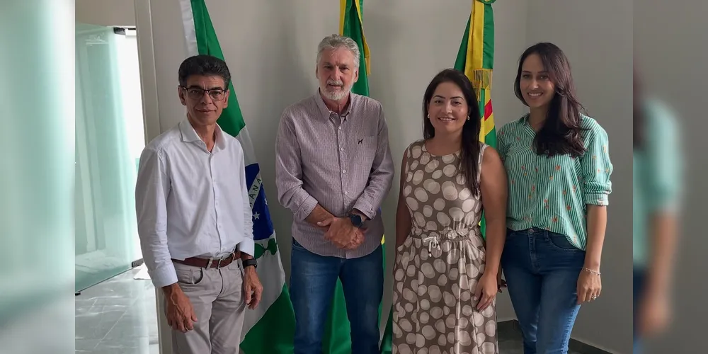 O prefeito Bertoldo Rover e a diretora-geral Emanuelle Matos estiveram reunidos nesta sexta-feira (07)