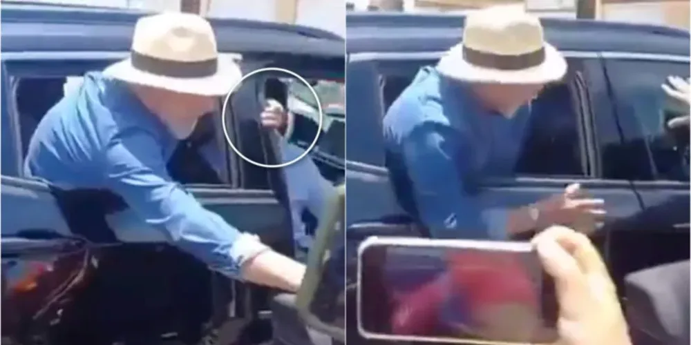 O momento de tensão logo viralizou, mostrando também o colaborador se desculpando com o político