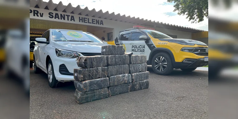 PM apreende 200 quilos de maconha após perseguição em Diamante do Oeste