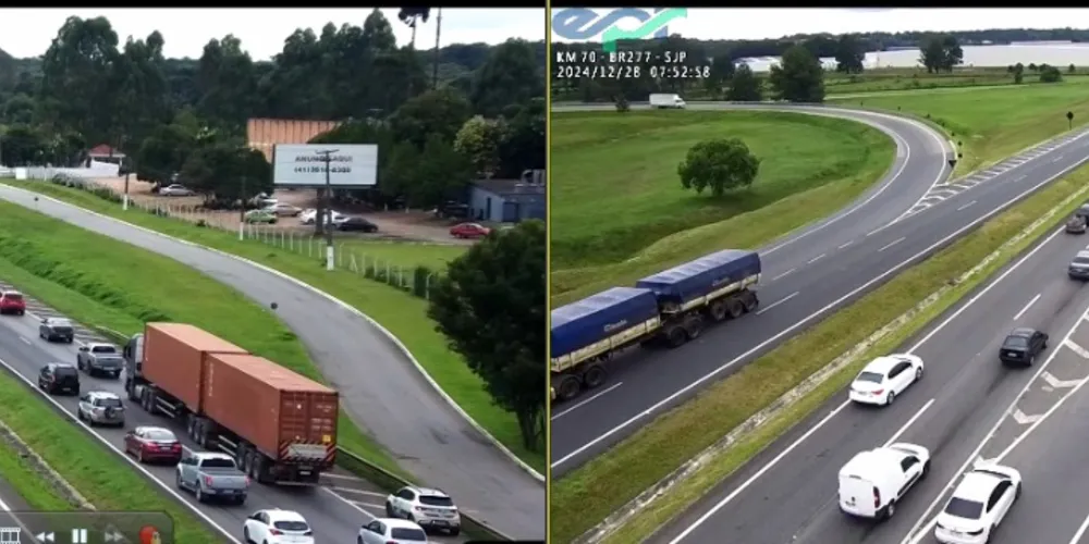 EPR Litoral Pioneiro registrou a passagem de aproximadamente 17 mil veículos pela praça de pedágio de São José dos Pinhais, neste sábado (28), até as 10h30