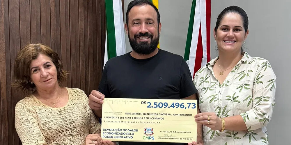 O prefeito Henrique Carneiro, ao receber o cheque simbólico, agradeceu à Câmara e reafirmou o compromisso de aplicar os recursos de forma estratégica