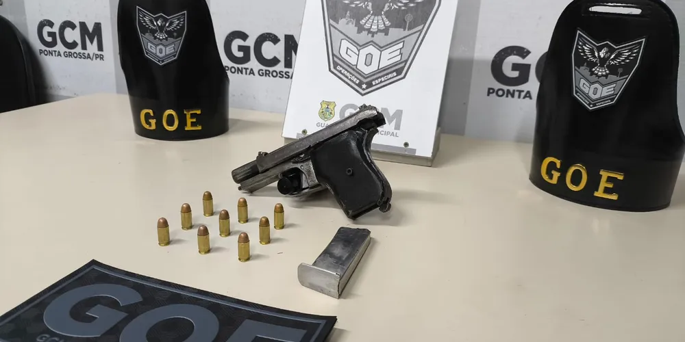 Suspeito é flagrado com pistola em avenida de Ponta Grossa