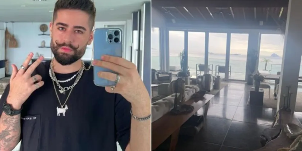 À esquerda, Ruyter Poubel, de 27 anos. À direita, uma das casas alvo da operação