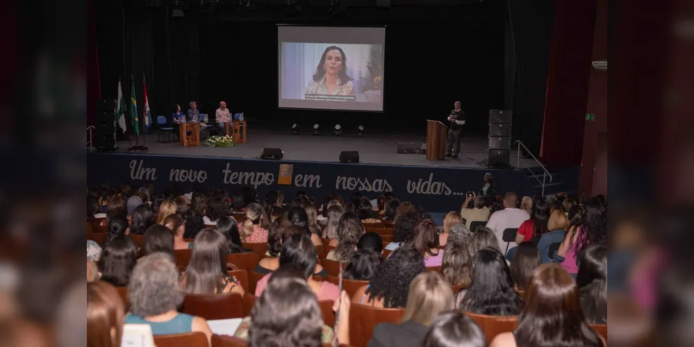 Por vídeo, a prefeita Rita Araújo (PSD) desejou uma excelente preparação para o ano letivo