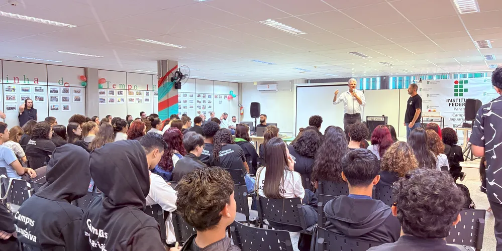 O prefeito Juca Sloboda (PL) esteve presente na cerimônia.