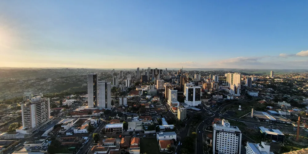 Vista aérea da cidade de Ponta Grossa