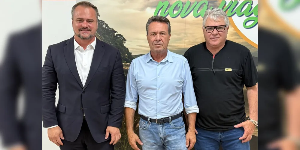 Alisson Wandscheer, Márcio Nunes e Altamir Sanson estiveram reunidos.