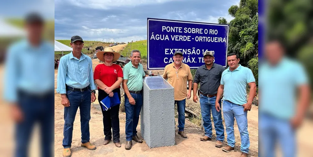 O prefeito Ary Mattos esteve presente durante a entrega da nova ponte.