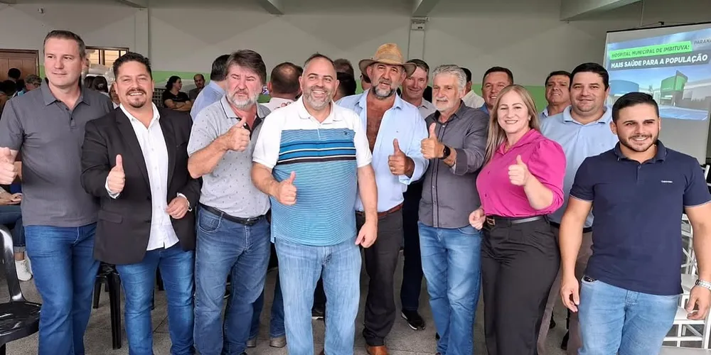 Os aportes foram anunciados por Artagão Junior, ao lado de Bertoldo Rover e demais lideranças, após a licitação de recursos para o Hospital Municipal de Imbituva