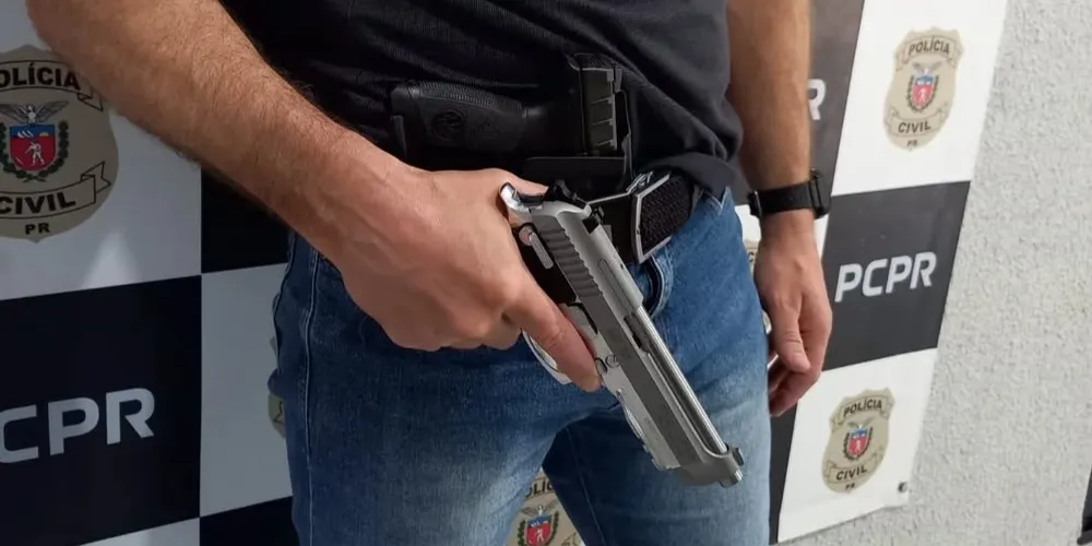 Pistola utilizada pelo homem que fez as ameaças