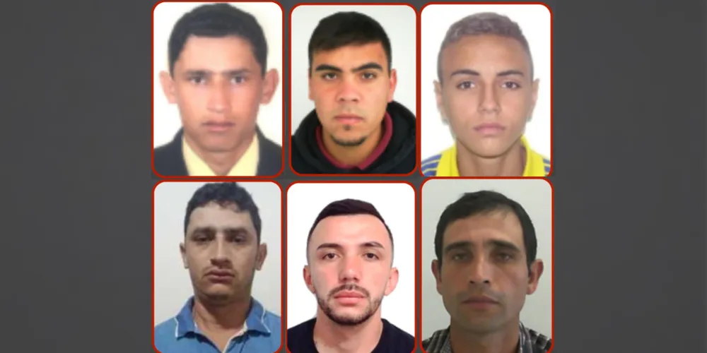 Na imagem, um dos foragidos consta duas vezes, a fim de facilitar a sua identificação