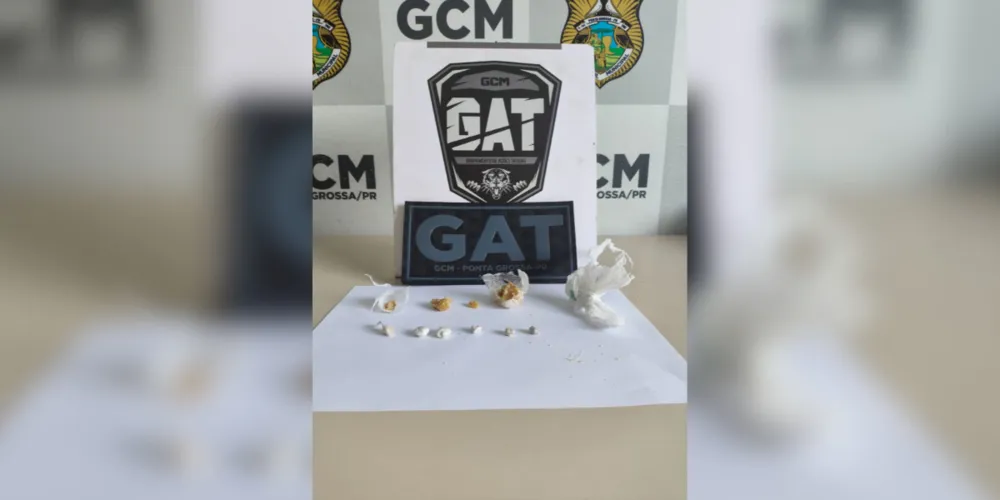 A droga presente na sacola