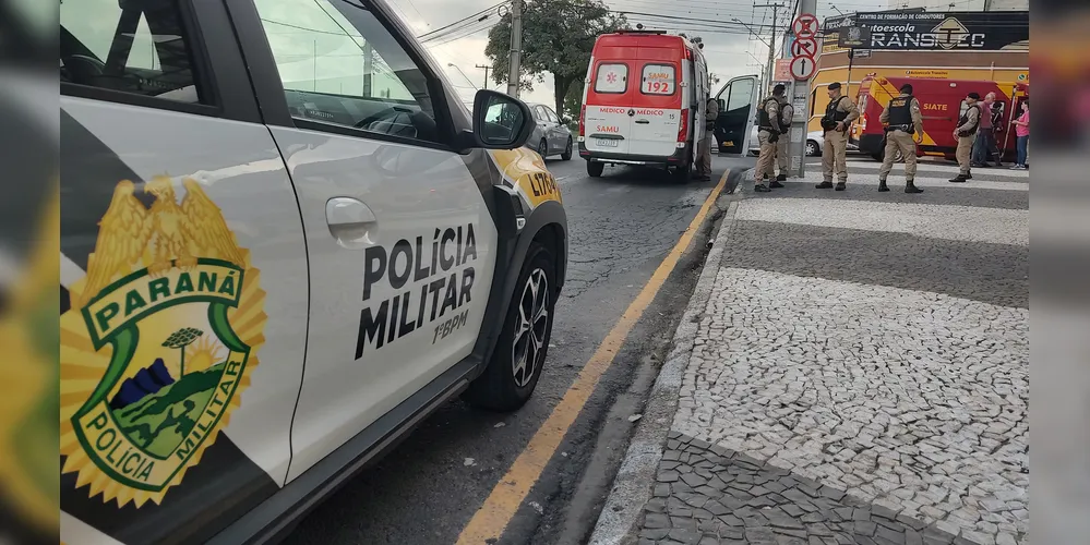 Polícia Militar e equipes de socorro estiveram no local