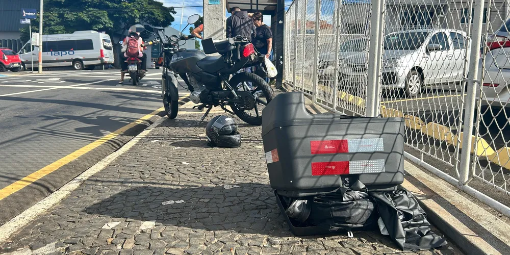 'Bag' da motocicleta ficou danificado