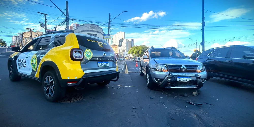 Viatura do BPEC esteve envolvida no acidente de trânsito