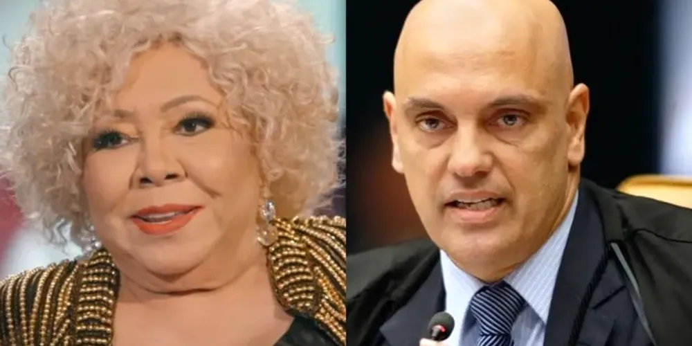 Fala de Alcione (à esquerda) aconteceu durante um show