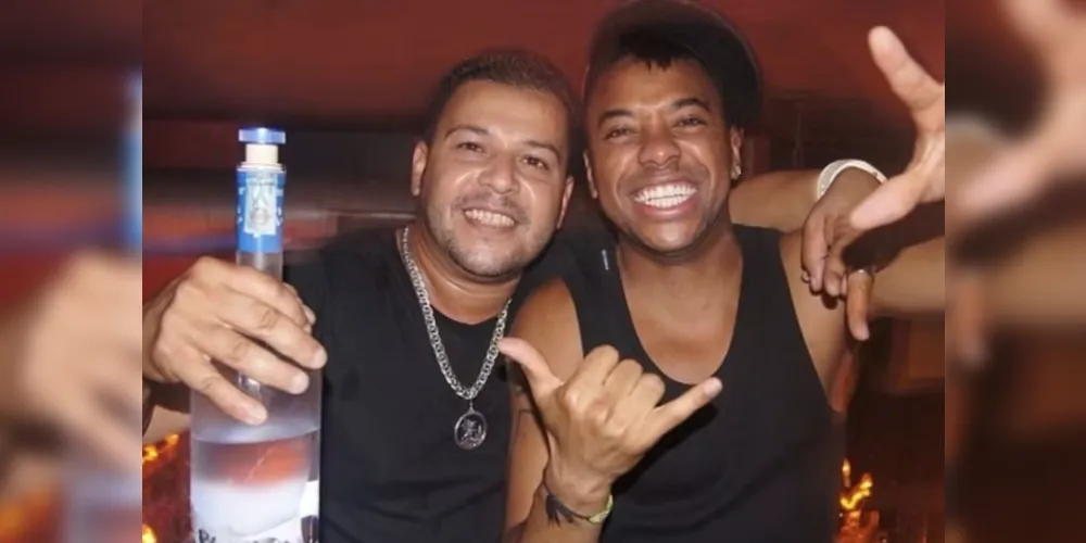 Rudney Gomes e Robinho em festa