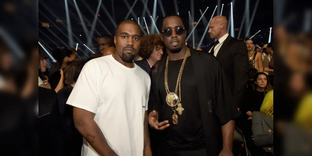 Diddy e West curtindo uma festa