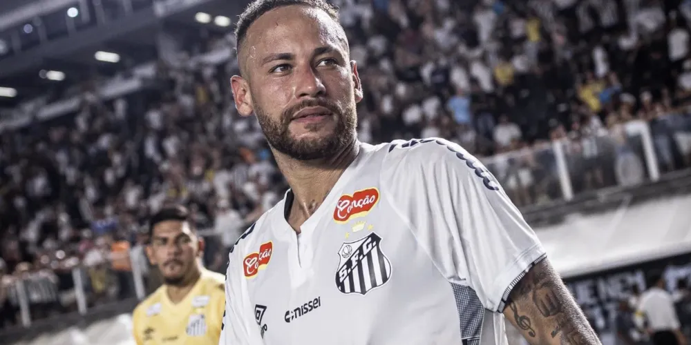 Neymar em partida pelo Santos