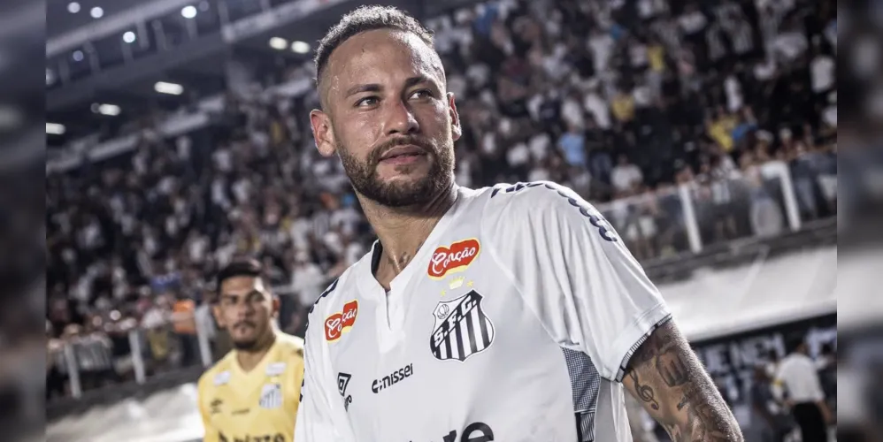 Neymar em partida pelo Santos