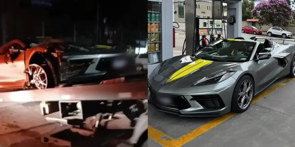 Veículo envolvido é um Chevrolet Corvette 2022