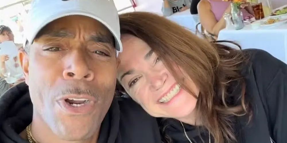 Kim Delaney e o marido, James Morgan