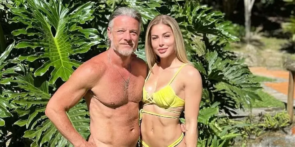 Marcello Novaes ao lado de Saory Cardoso