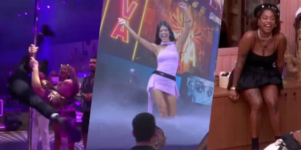 Resumo do BBB 25 da madrugada de quinta (20): pole dance, fofocas sobre beijos e retorno triunfante de Vitória Strada