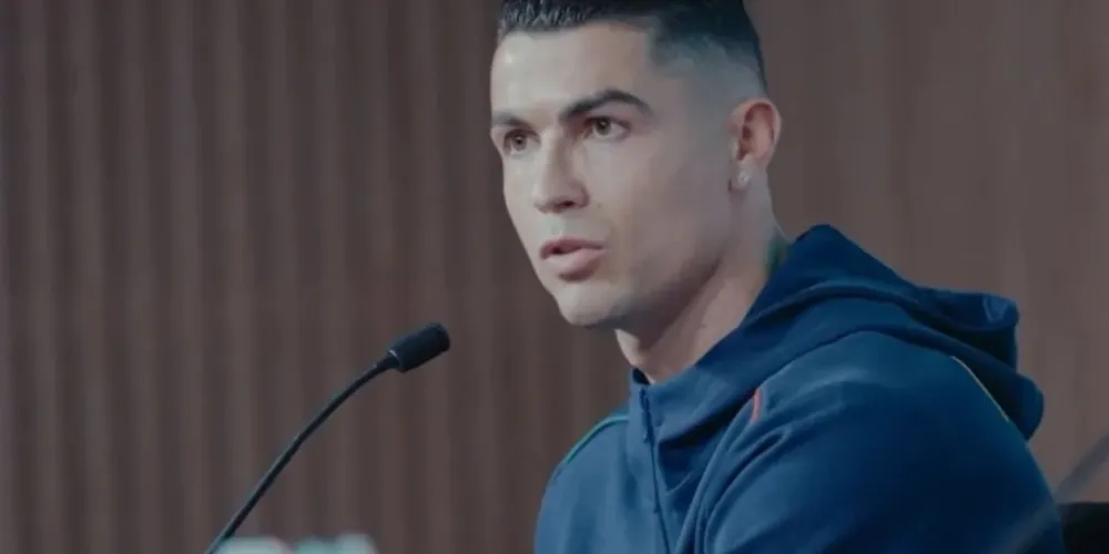 Cristiano Ronaldo em coletiva pela seleção de Portugal