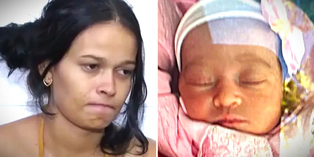 Eduarda Silva de Oliveira (à esquerda) escondeu o cadáver da filha no armário de casa