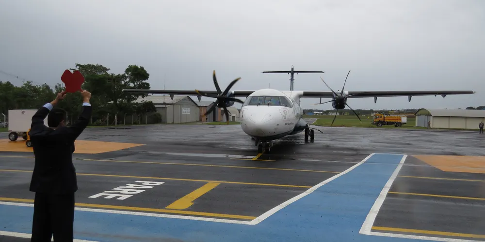 Voo inaugural das operações da Azul em Ponta Grossa aconteceu no dia 13 de outubro de 2016