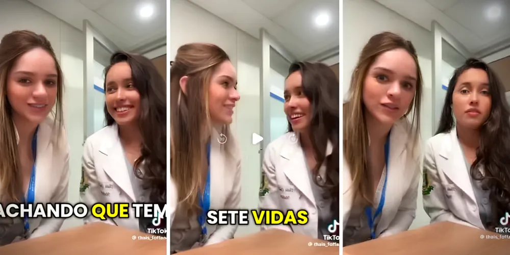 Alunas Gabrielli e Thais gravaram o vídeo
