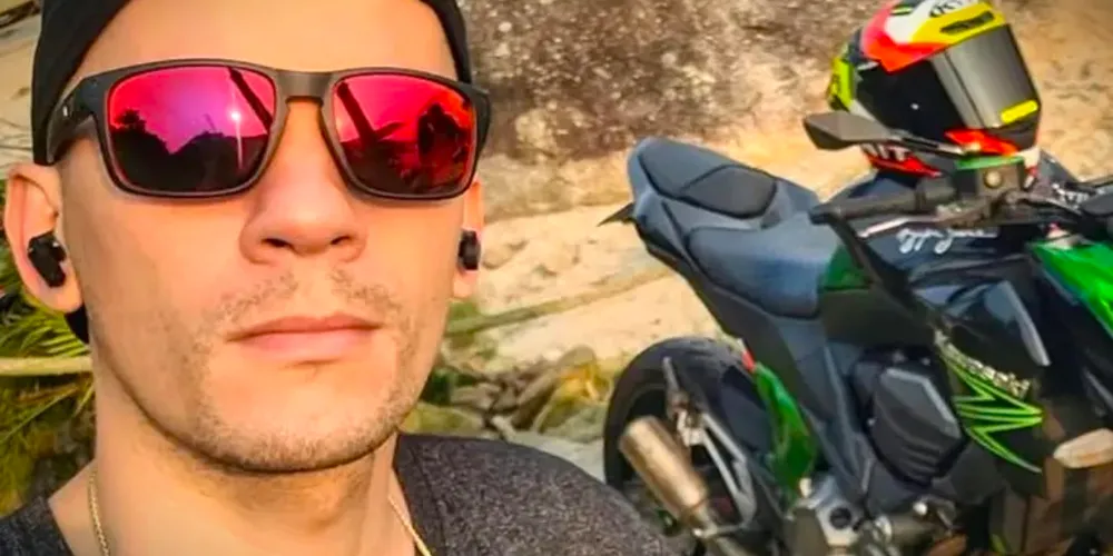 Gustavo Meduna conduzia uma motocicleta, na hora do acidente