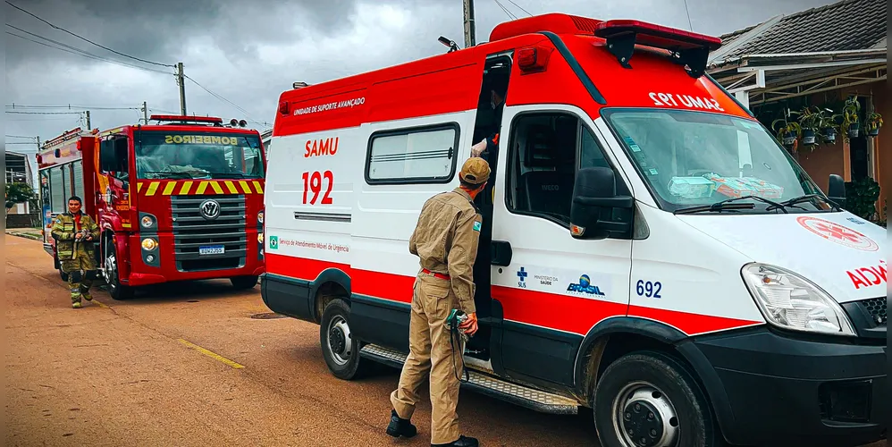 Equipes do Corpo de Bombeiros e do Samu foram acionadas para o local