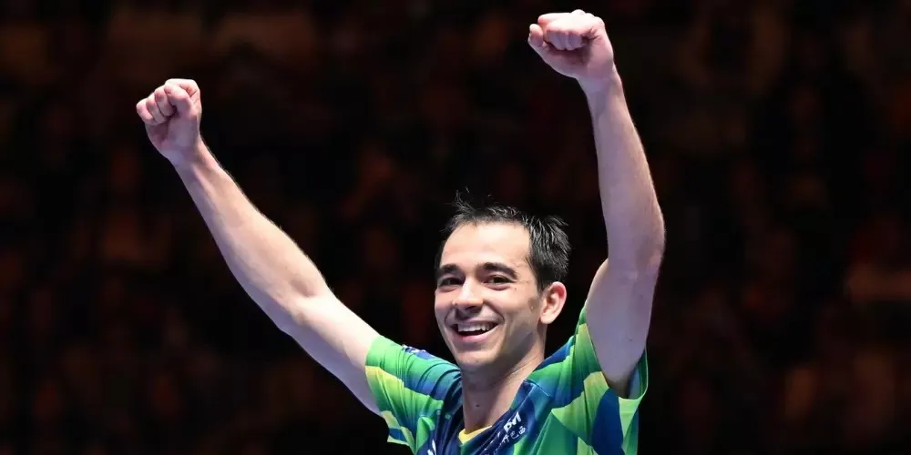 Hugo Calderano está na final da Copa do Mundo de Tênis de Mesa