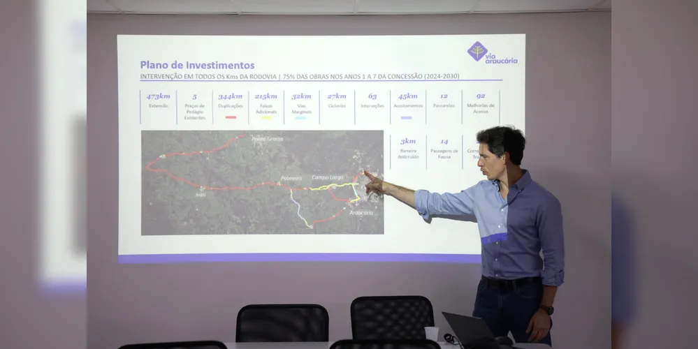 Representantes da Via Araucária apresentaram o projeto de obras para lideranças municipais de Palmeira