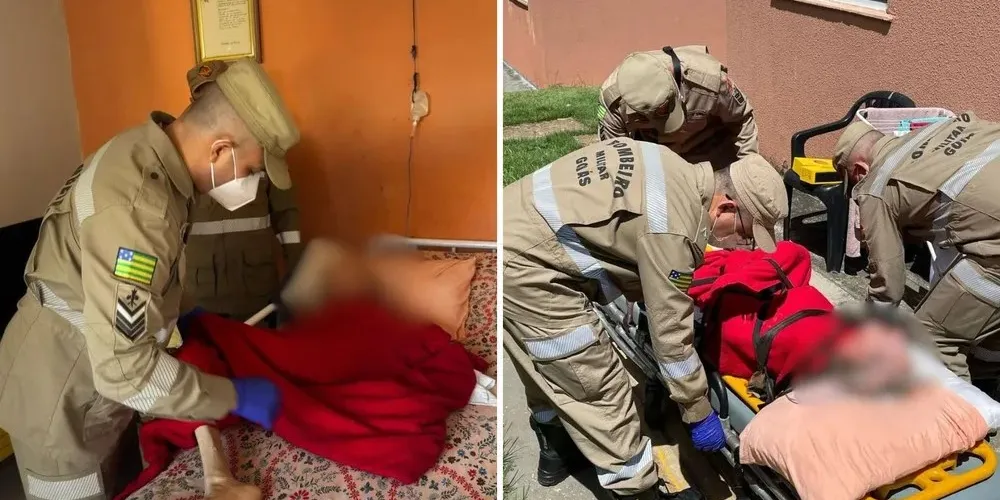 Equipes do Corpo de Bombeiros participaram do resgate da vítima