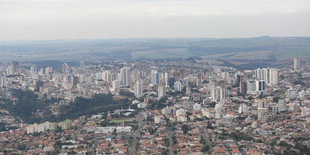 Imagem aérea da cidade de Ponta Grossa