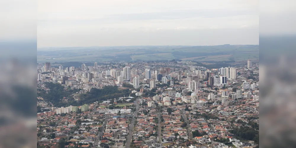 Imagem aérea da cidade de Ponta Grossa