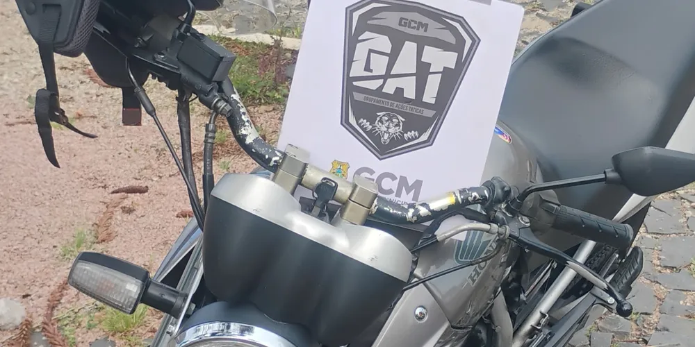 Moto foi apreendida pela GCM