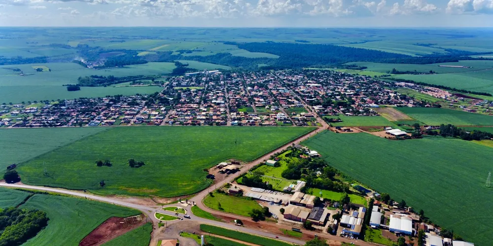 Foto aérea do município de Jussara, no norte da Bahia.