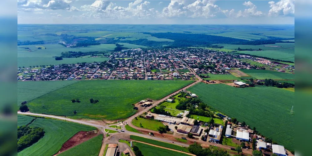 Foto aérea do município de Jussara, no norte da Bahia.