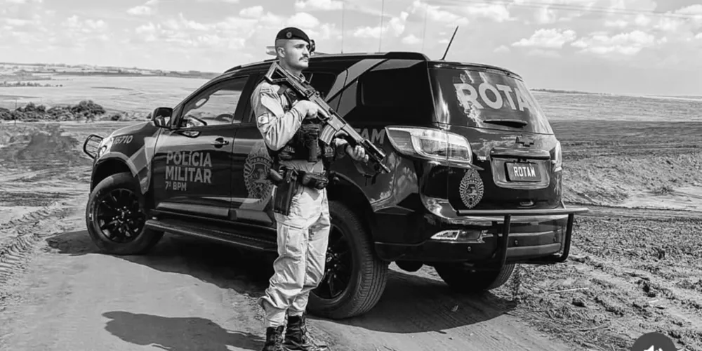 Leonardo Brandolim de Aquino recebeu homenagens da Polícia Militar