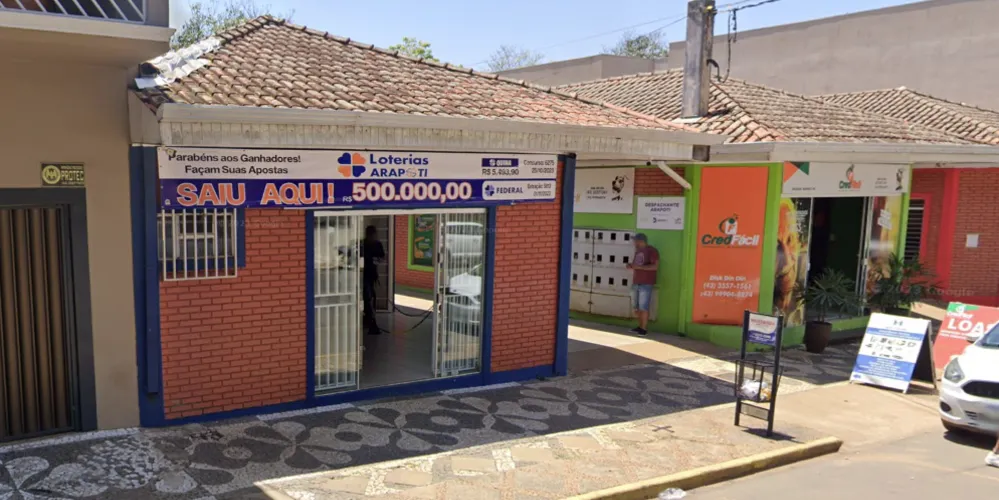 Jogo foi feito na Loterias Arapoti