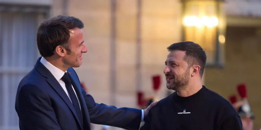 Encontro entre Macron e Zelensky, ocorrido no dia 23 de maio de 2023