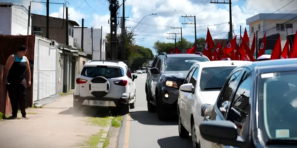 Ato acontecia em defesa da Reforma Agrária e da Democracia