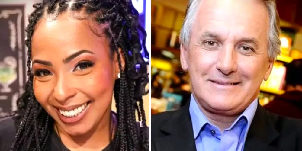 Juliana Oliveira (à esquerda) fez acusações contra Otávio Mesquita (à direita)