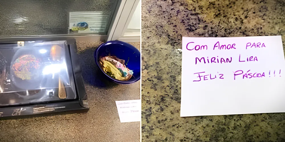 Ovo foi entregue por um motoboy, ainda não identificado